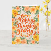 Blume des hübschen Herbstes - Glückliches Erntedan Karte (Gelbe Blume)