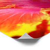 Blume des hübschen Hibiskus Nah Poster (Ecke)