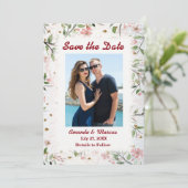 Blume des japanischen Kirschbaums Save the Date (Stehend Vorderseite)