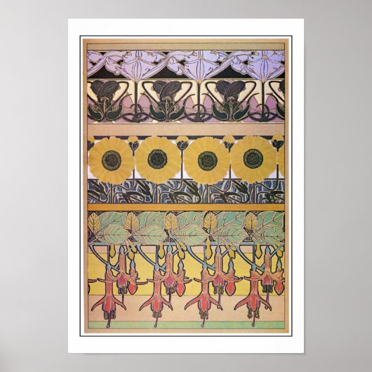 Blume des Jugendstils, Mucha Poster (Vorne)