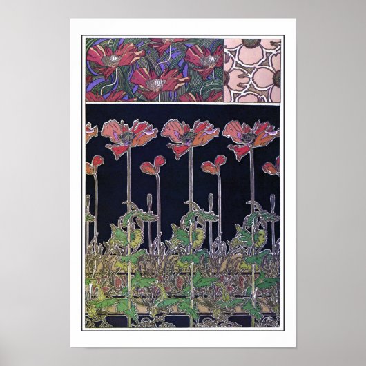 Blume des Jugendstils, Mucha Poster (Vorne)