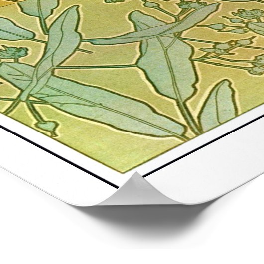 Blume des Jugendstils, Mucha Poster (Ecke)