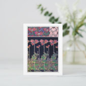 Blume des Jugendstils, Mucha Postkarte (Stehend Vorderseite)