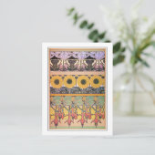 Blume des Jugendstils, Mucha Postkarte (Stehend Vorderseite)