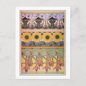 Blume des Jugendstils, Mucha Postkarte (Vorderseite)