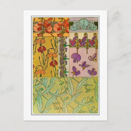 Blume des Jugendstils, Mucha Postkarte
