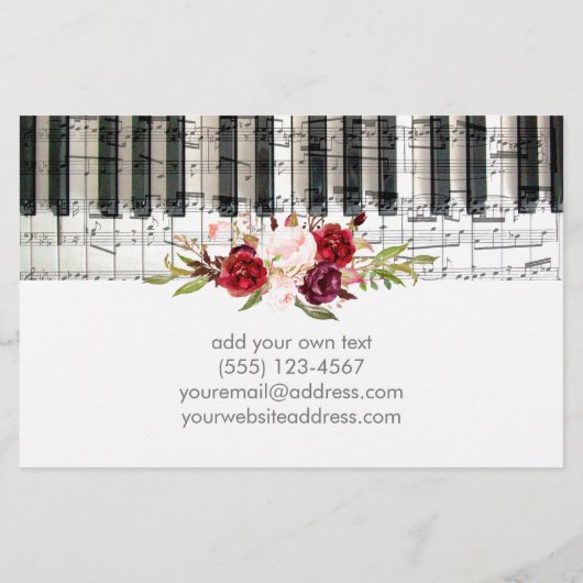 Blume des Klaviermarsala Flyer (Hinten)