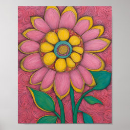 Blume des Kohlensteins - der rosa Star Poster