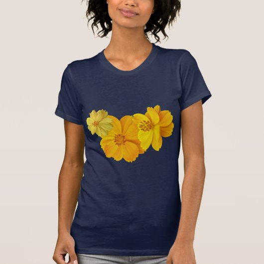 Blume des Kosmos (Cosmos sulfureus) T-Shirt (Vorderseite)