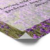 Blume des Lavendels zum Foto der Beerdigung Poster (Ecke)
