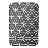 Blume des Leben-großen Musters - Weiß auf Badematte (Vorderseite Vertikal)