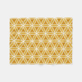 Blume des Leben großer Ptn Orangen u. Weiß Fleecedecke (Vorderseite (Horizontal))