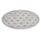 Blume des Leben-Kristallgitters (V-Elemente) Schneidebrett (Ecke)