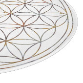 Blume des Leben-Kristallgitters (V-Elemente) Schneidebrett (Ecke)