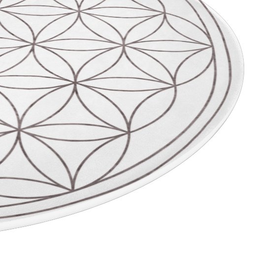 Blume des Leben-Kristallgitters (V-Rauch) Schneidebrett (Ecke)