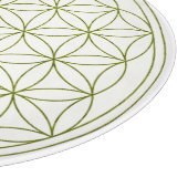 Blume des Leben-Kristallgitters (V-Sprössling) Schneidebrett (Ecke)