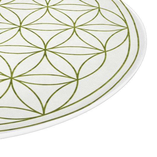 Blume des Leben-Kristallgitters (V-Sprössling) Schneidebrett (Ecke)