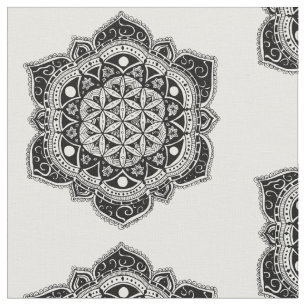 Blume des Leben Mandala-Gewebes Stoff