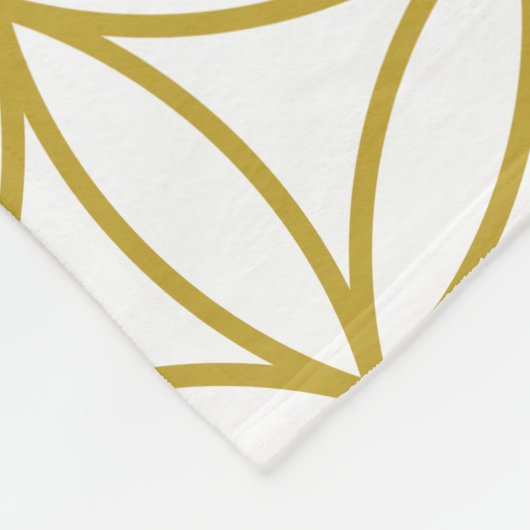 Blume des Leben-Muster-Goldes Fleecedecke (Ecke)