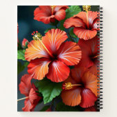 Blume des lebendigen Roten Hibiskus-76894 Notizblock (Rückseite)