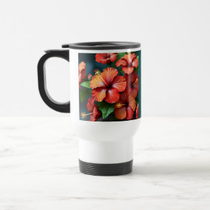 Blume des lebendigen Roten Hibiskus-76894 Reisebecher