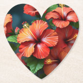 Blume des lebendigen Roten Hibiskus-76894 Untersetzer (Vorderseite)