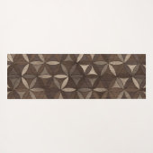 Blume des Lebenmusters - hölzerne Beschaffenheit Yogamatte (Rückseite (Horizontal))