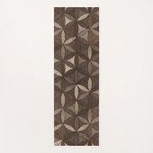 Blume des Lebenmusters - hölzerne Beschaffenheit Yogamatte (Vorderseite)