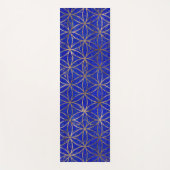 Blume des Lebenmusters - Lapis Lazuli und Gold Yogamatte (Vorderseite)