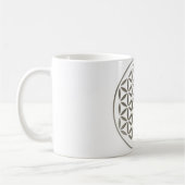 Blume des Lebens 1 - Silberne Briefmarke Kaffeetasse (Links)