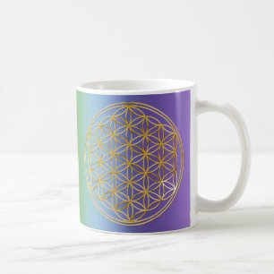 Blume des Lebens   2x klein / karren gefärbt BG Kaffeetasse