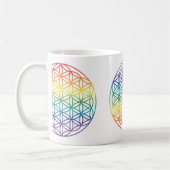 Blume des Lebens 7 Chakras Rainbow Kaffeetasse (Links)
