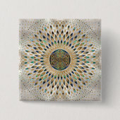 Blume des Lebens - Alleinstehende Muschel und Perl Button (Vorderseite)