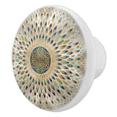 Blume des Lebens - Alleinstehende Muschel und Perl Keramikknauf (Rechts)