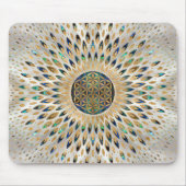 Blume des Lebens - Alleinstehende Muschel und Perl Mousepad (Vorne)