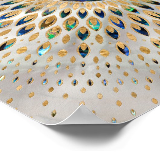 Blume des Lebens - Alleinstehende Muschel und Perl Poster (Ecke)