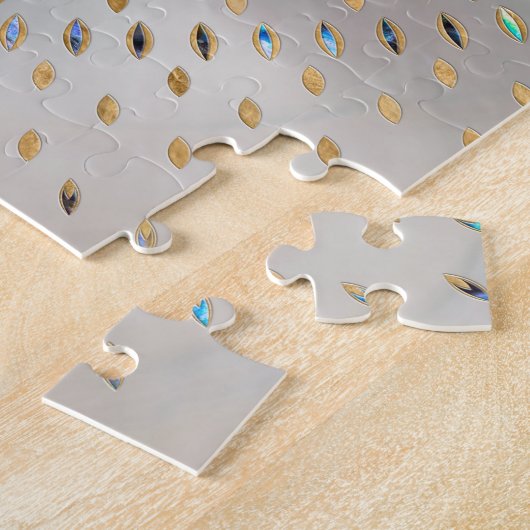 Blume des Lebens - Alleinstehende Muschel und Perl Puzzle (Seite)