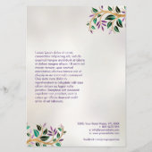 Blume des Lebens - Amethyst Malachit und Gold Flyer (Hinten)