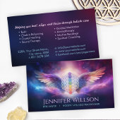 Blume des Lebens - Angel Wings - Reiki Visitenkarte