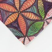 Blume des Lebens Aquarellkunst Fleecedecke (Ecke)