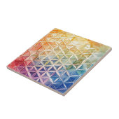 Blume des Lebens - Aquarellmalerei Fliese (Seite)