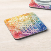 Blume des Lebens - Aquarellmalerei Getränkeuntersetzer (Linke Seite)