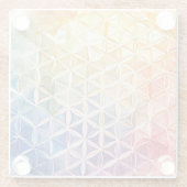 Blume des Lebens - Aquarellmalerei Glasuntersetzer (Rückseite)