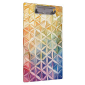 Blume des Lebens - Aquarellmalerei Klemmbrett (Rechts)