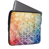 Blume des Lebens - Aquarellmalerei Laptopschutzhülle (Vorne Rechts)