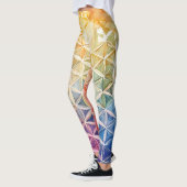 Blume des Lebens - Aquarellmalerei Leggings (Links)