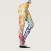 Blume des Lebens - Aquarellmalerei Leggings (Rechts)