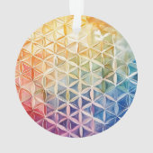 Blume des Lebens - Aquarellmalerei Ornament (Rückseite)