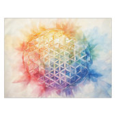 Blume des Lebens - Aquarellmalerei Tischdecke (Vorderseite (Horizontal))