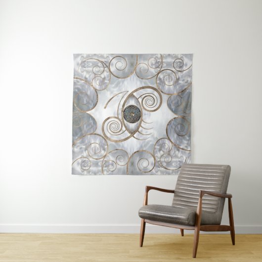 Blume des Lebens - Augentropfen Wandteppich (Beispiel (Horizontal))